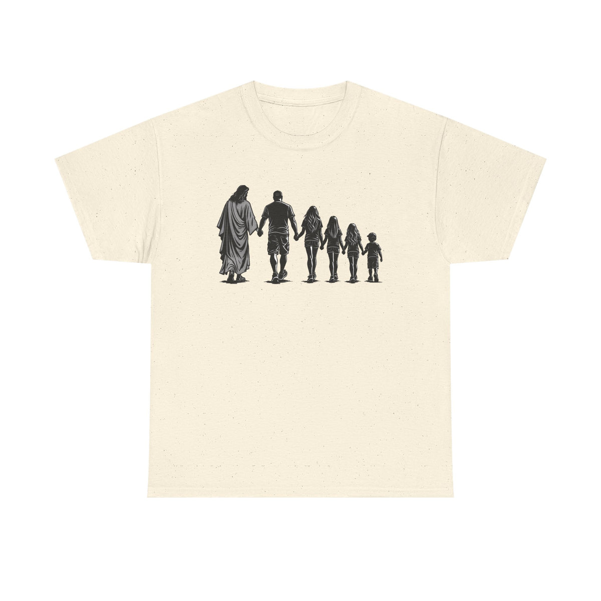 Jesus and Family Silhouette T-Shirt — Christian Faith Family Tee
