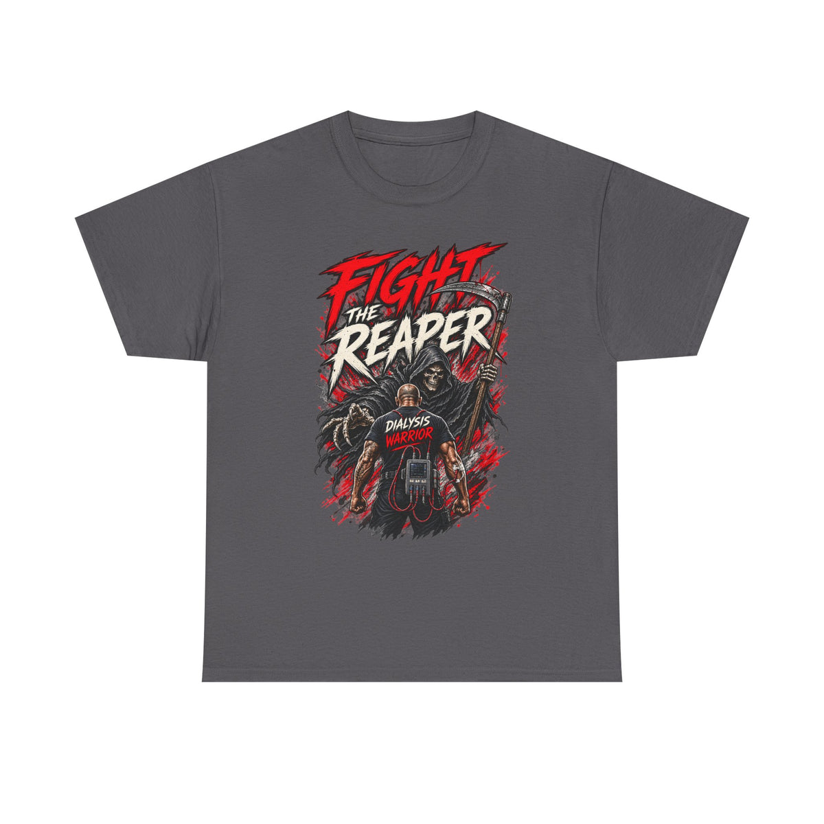 Fight the Reaper T-Shirt — Graphic Motorcycle Grim Reaper Tee