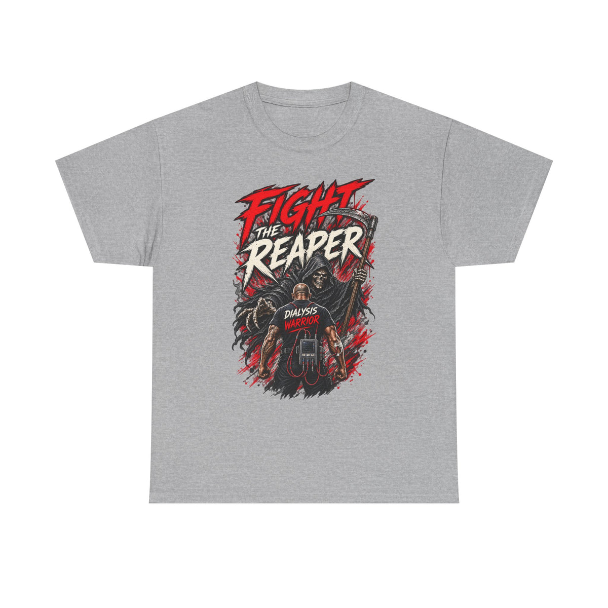 Fight the Reaper T-Shirt — Graphic Motorcycle Grim Reaper Tee